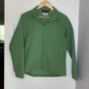 Black Diamond Softshell Jacket Green Outdoor Hiking Activewear Zip Up Med or Lrg